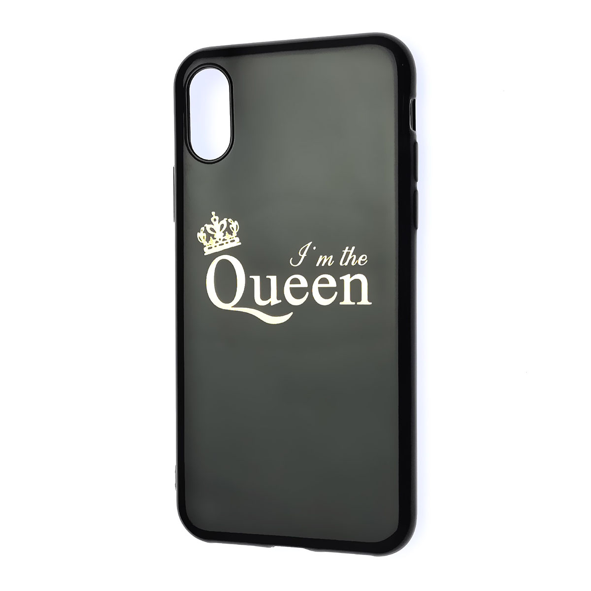 Чехол накладка для APPLE iPhone X, iPhone XS, силикон, глянцевый, рисунок Queen, цвет черный.