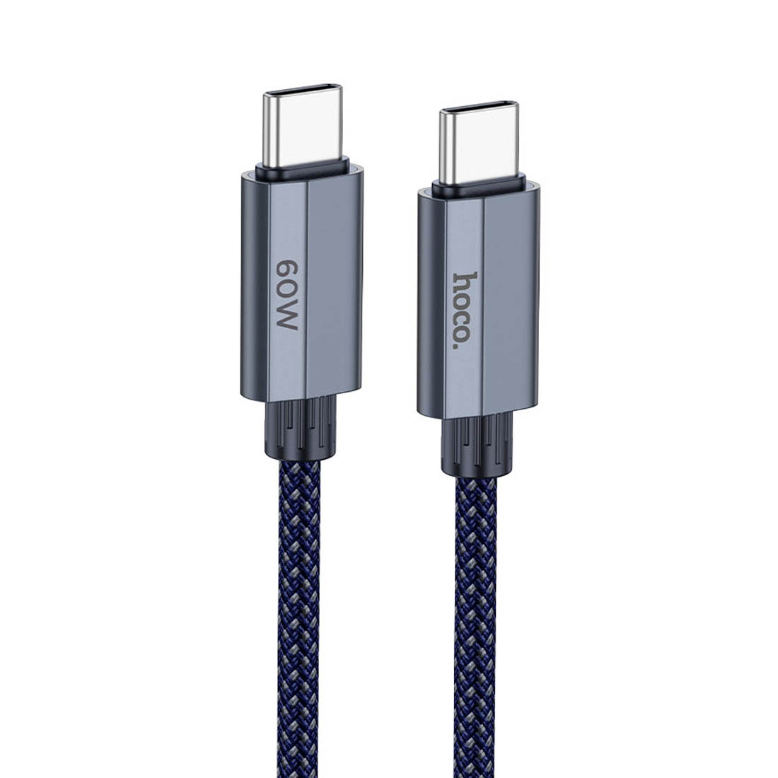 Кабель HOCO U134 Primero USB Type C на USB Type C, 60W, длина 1.2 метра, цвет темно синий