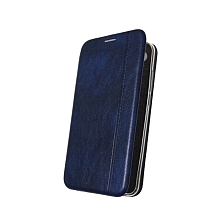 Чехол книжка для HUAWEI Honor View 20 2019, Honor V20 (PCT-L29), экокожа, с визитницей, цвет темно синий