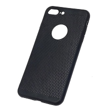 Чехол накладка для APPLE iPhone 7 Plus, iPhone 8 Plus, силикон, сеточка, цвет черный