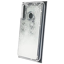 Чехол накладка для HUAWEI Honor 10i, Honor 20i, Honor 20E, Honor 20 Lite, P Smart Plus, силикон, переливашка, рисунок белые снежинки