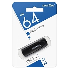 Флешка USB 2.0 64GB SMARTBUY Scout, цвет черный