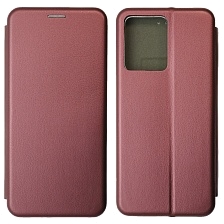 Чехол книжка STYLISH для XIAOMI Redmi Note 12 4G, экокожа, визитница, цвет бордовый Чехол книжка STYLISH для XIAOMI Redmi Note 12 4G, экокожа, визитница, цвет бордовый