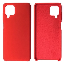 Чехол накладка Silicon Cover для SAMSUNG Galaxy A12 (SM-A125), силикон, бархат, цвет красный