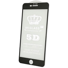 Защитное стекло 5D для APPLE iPhone 6, iPhone 6G, iPhone 6S Plus, цвет окантовки черный