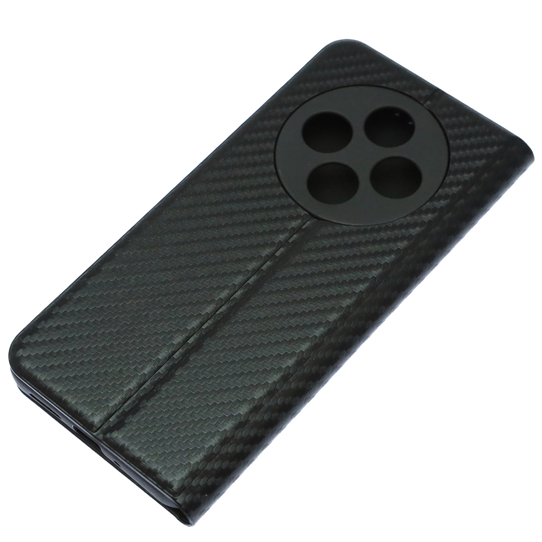 Чехол книжка CHESS для XIAOMI REDMI 14C, POCO C75, текстура карбон, визитница, цвет черный