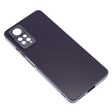 Чехол накладка для XIAOMI Redmi Note 12 Pro 4G, защита камеры, силикон, пластик, цвет темно фиолетовый