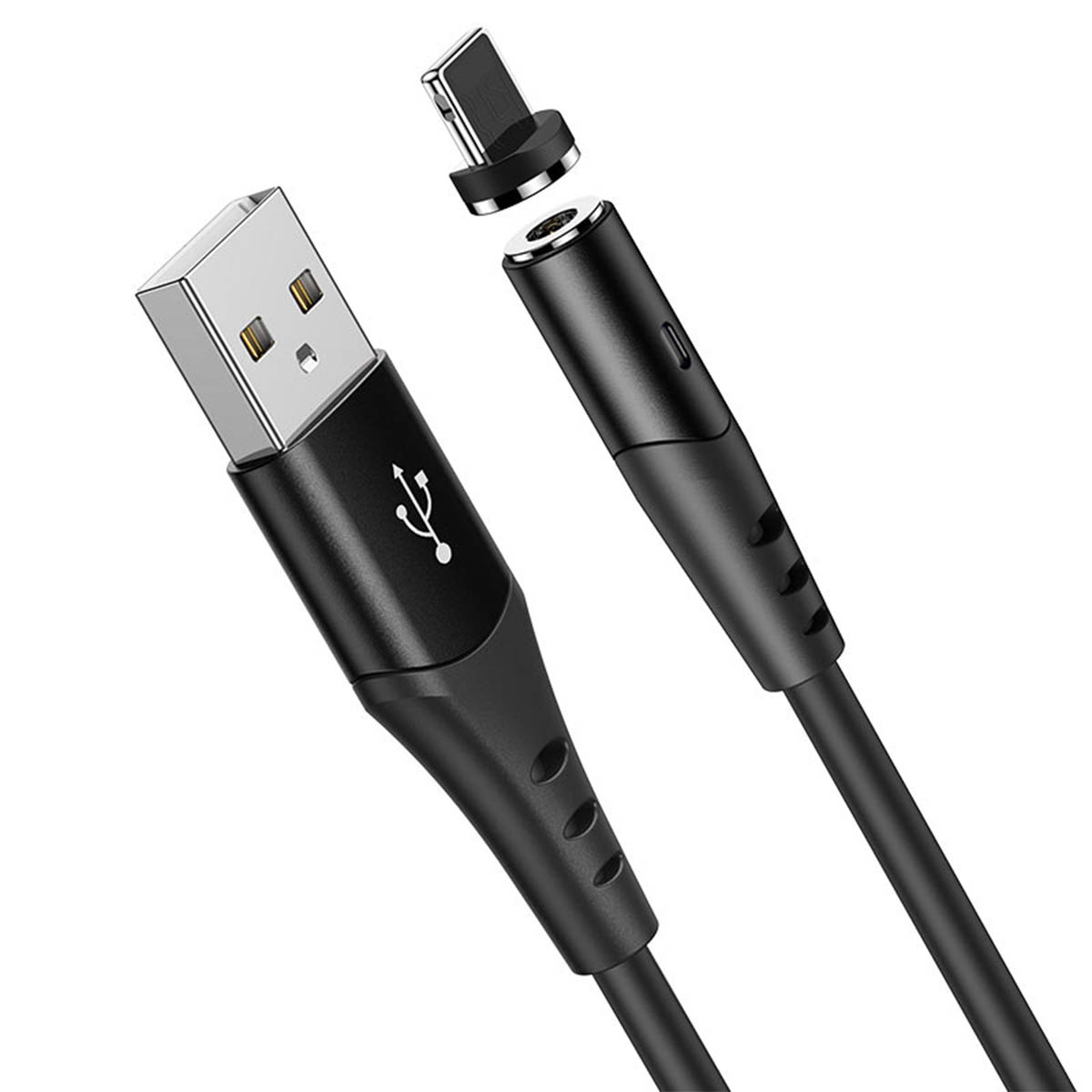 Магнитный зарядный кабель HOCO X60 Honorific, Lightning 8 pin, 2 A, длина 1 метр, цвет черный | Распродажа по 150 Магнитный зарядный кабель HOCO X60 Honorific, Lightning 8 pin, 2 A, длина 1 метр, цвет черный | Распродажа по 150