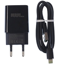 СЗУ (Сетевое зарядное устройство) MRM MR79i, 2.1A, 1 USB, кабель Lightning 8 pin, длина 1м, цвет черный