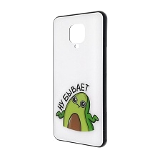 Чехол накладка для XIAOMI Redmi Note 9 Pro, Redmi Note 9S, силикон, стекло, рисунок AVOCADO Ну бывает.