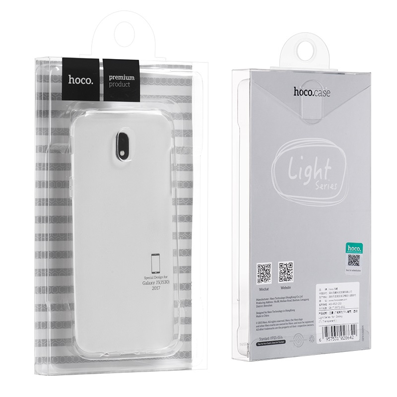 Накладка силиконовая HOCO для SAMSUNG Galaxy J5 (2017) SM-J530 прозрачная Light Series.