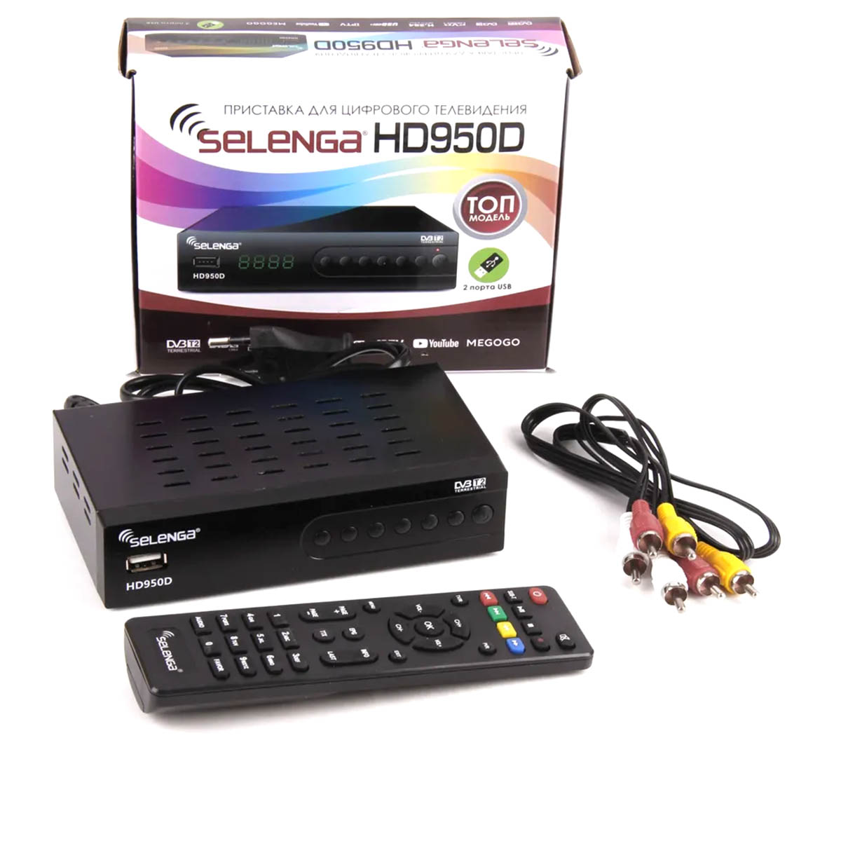 Цифровой эфирный приёмник, ТВ приставка SELENGA HD950D, DVB-T2, DVB-С, цвет черный (распродажа -50%) Цифровой эфирный приёмник, ТВ приставка SELENGA HD950D, DVB-T2, DVB-С, цвет черный (распродажа -50%)