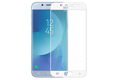 Защитное стекло 3D для SAMSUNG Galaxy J5 2017 (SM-J530F) белый кант TIGER.