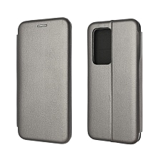 Чехол книжка для HUAWEI P40 Pro (ELS-NX9), экокожа, визитница, цвет серый.