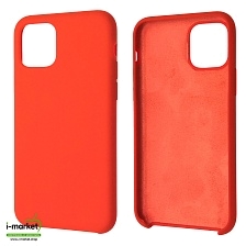 Чехол накладка Silicon Case для APPLE iPhone 11 Pro 2019, силикон, бархат, цвет оранжевый