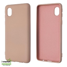 Чехол накладка NANO для SAMSUNG Galaxy A01 Core (SM-A013), силикон, бархат, цвет розовый песок