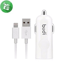 АЗУ "budi" 2.4A с 1 USB выходом (M8J062L Rev A00) + кабель Apple Lightning 8 pin 1.2m, цвет белый.