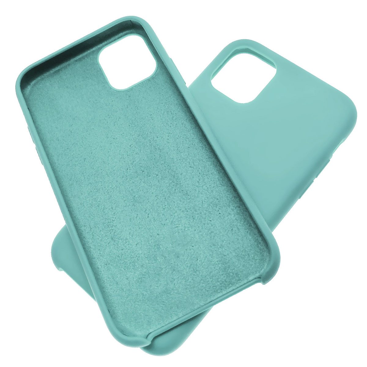 Чехол накладка Silicon Case для APPLE iPhone 11 Pro, силикон, бархат, цвет синий океан.