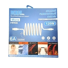 USB Дата кабель MRM MR56m, Micro USB, силикон, длина 1 метр, 120W, 6.0 A, цвет белый