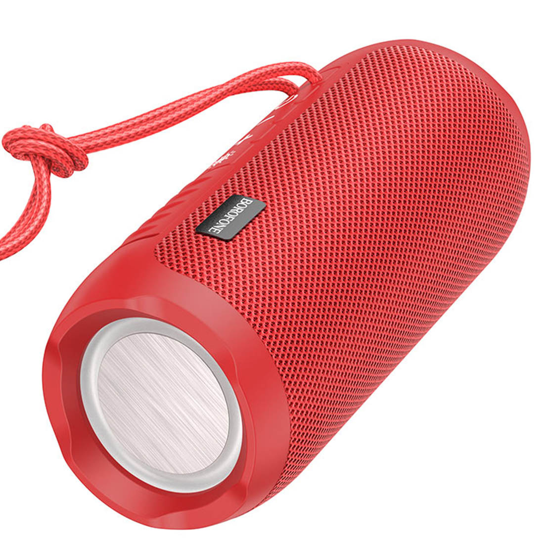 Портативная колонка BOROFONE BR21 Sports, Bluetooth, TF Card, AUX, FM, USB, LED подсветка, цвет красный