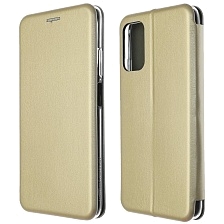 Чехол книжка STYLISH для XIAOMI Redmi 9 Power, POCO M3, экокожа, визитница, цвет золотистый