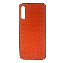 Чехол накладка для SAMSUNG Galaxy A50 (SM-A505), A30s (SM-A307), A50s (SM-A507), силикон, плетение, цвет красный