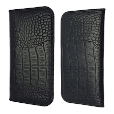 Чехол книжка универсальная для смартфонов размером 5.8, экокожа, визитница, цвет черный.