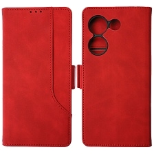 Чехол книжка NICE для TECNO Camon 20 4G, TECNO Camon 20 Pro 4G, защита камеры, экокожа, визитница, цвет красный