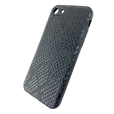 Чехол накладка для APPLE iPhone 7 Plus, 8 Plus, силикон, под кожу питона, цвет черный. Чехол накладка для APPLE iPhone 7 Plus, 8 Plus, силикон, под кожу питона, цвет черный.