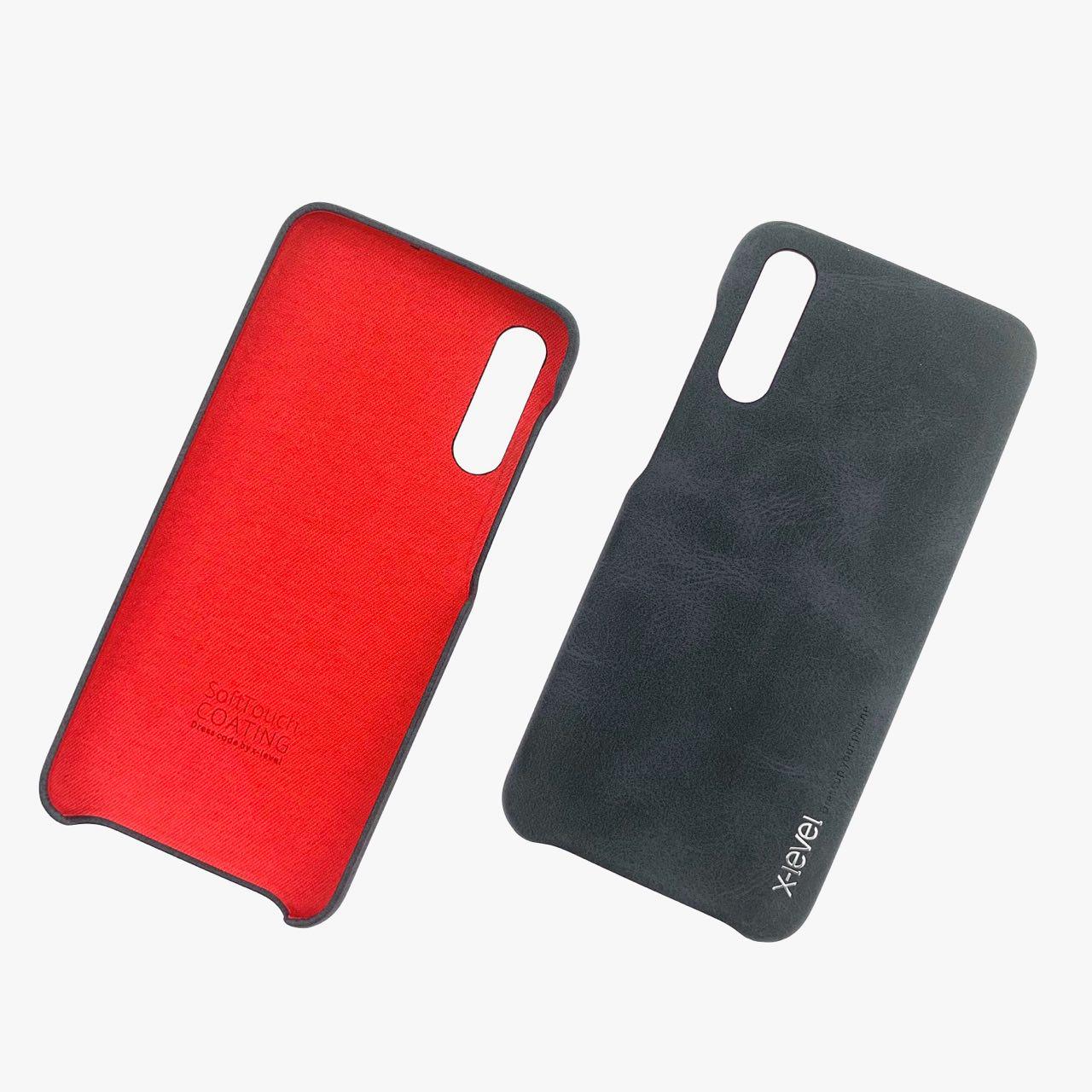 Чехол накладка X-Level VINTAGE для SAMSUNG Galaxy A50 (SM-A505), A30s (SM-A307), A50s (SM-A507), силикон, экокожа, цвет черный.