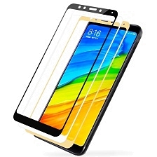 Защитное стекло 2D Full glass для Xiaomi Redmi 5C /тех.пак/ золото.