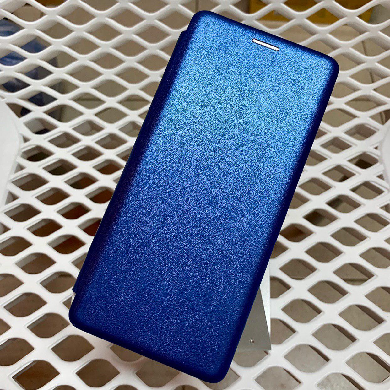 Чехол книжка для HUAWEI Honor Y9 2019, экокожа, визитница, цвет синий.