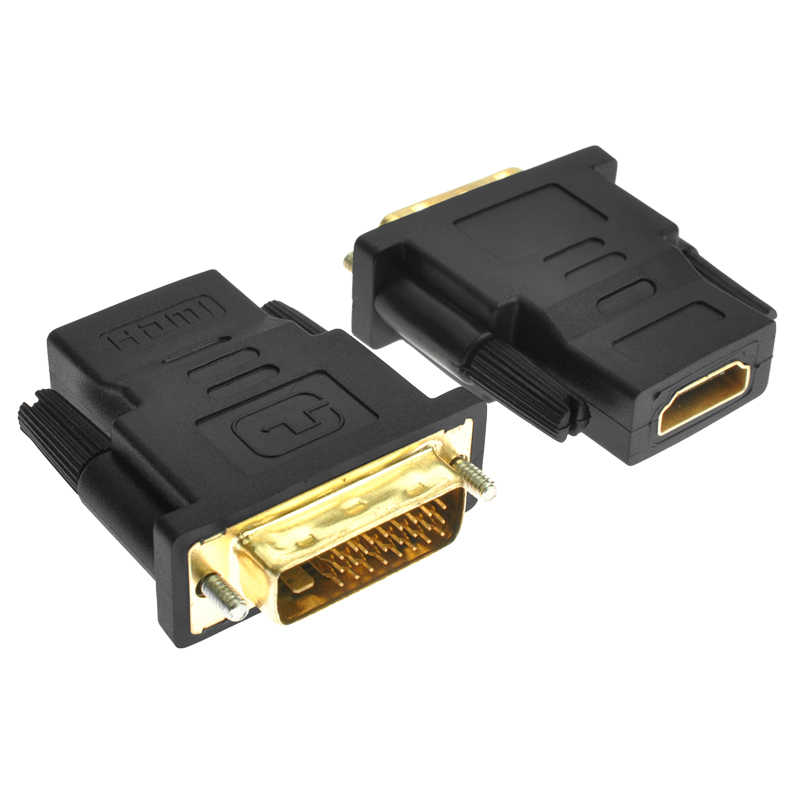 Адаптер переходник HDMI F (мама) на DVI M (папа).