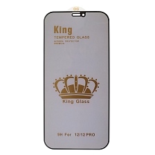 Защитное стекло Антишпион King Glass для APPLE iPhone 12 (6.1"), iPhone 12 Pro (6.1"), цвет окантовки черный Защитное стекло Антишпион King Glass для APPLE iPhone 12 (6.1"), iPhone 12 Pro (6.1"), цвет окантовки черный