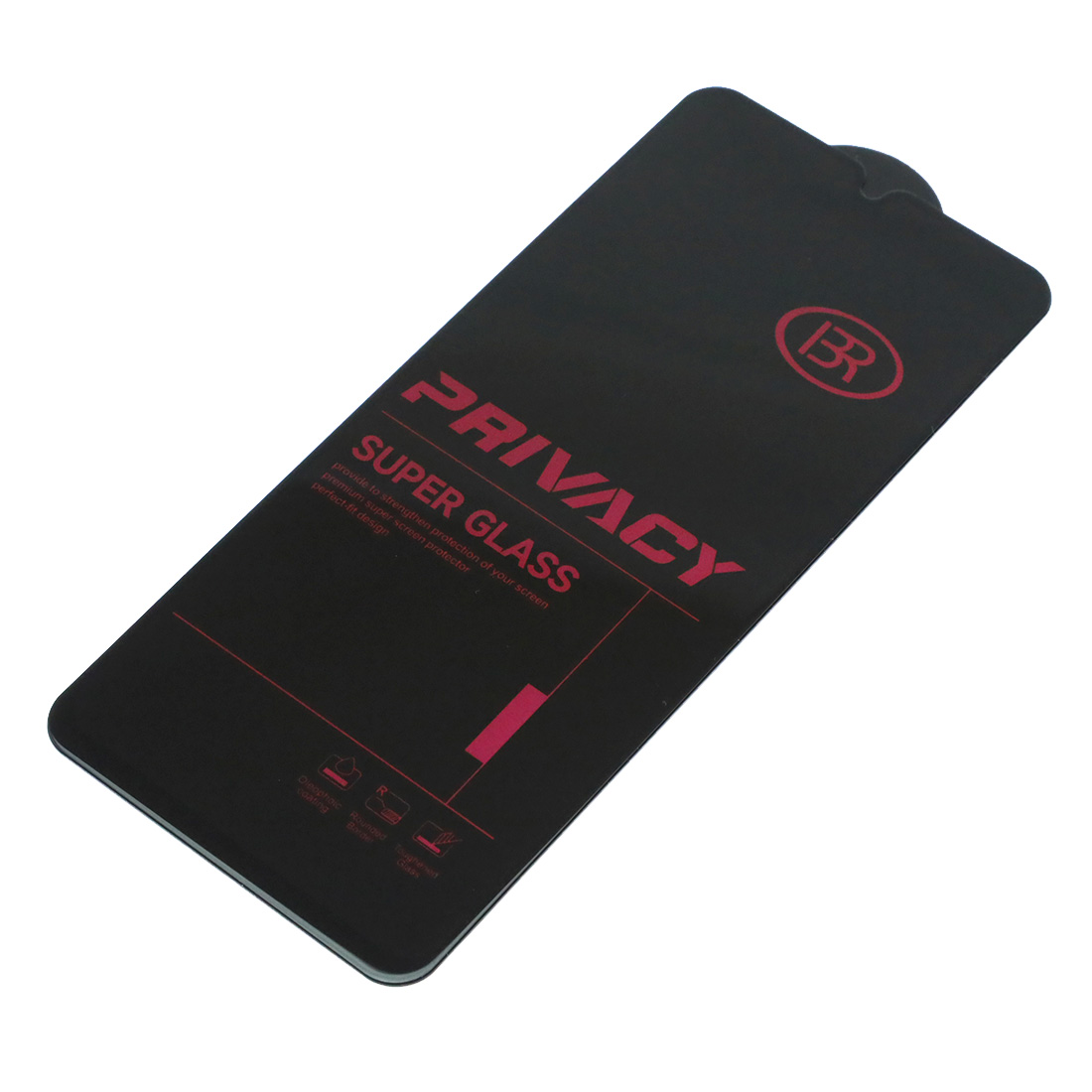 Защитное стекло Антишпион BRAUFFEN для XIAOMI Redmi 14C, Redmi A3 Pro, Redmi A4, Redmi A5, POCO C71, POCO C75, цвет окантовки черный
