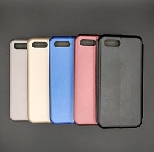 Чехол книжка VINTAGE LiNE для HUAWEI Honor 10, экокожа, визитница, цвет серый.