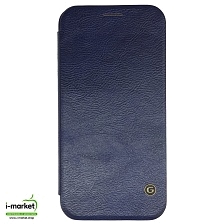 Чехол книжка G-CASE для APPLE iPhone XR, экокожа, цвет синий.