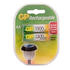 Аккумулятор перезаряжаемый GP R6 AA BL2 NI-MH 1300mAh, тип пальчиковый Аккумулятор перезаряжаемый GP R6 AA BL2 NI-MH 1300mAh, тип пальчиковый