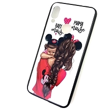 Чехол накладка для XIAOMI Redmi Note 7, Note 7 Pro, силикон, рисунок MAMA mouse BABY mouse.