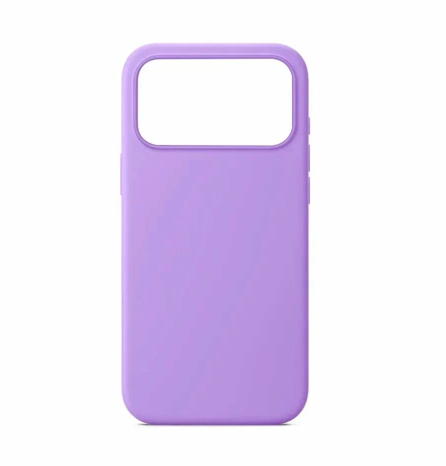 Чехол-накладка Silicone Case для Apple iPhone 17 Pro Max, L-ogo, бархатная подложка, цвет лиловый