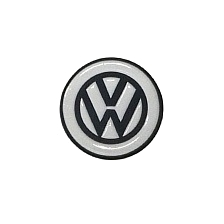 Металлическая пластина круглая на клеевой основе для магнитных держателей смартфонов, рисунок Volkswagen