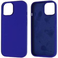 Чехол накладка Silicon Case для APPLE iPhone 15 (6.1"), силикон, бархат, цвет королевский синий