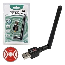 Wi-Fi адаптер MRM W03, антенна 2 дБ, скорость 150 Мб/с, 2.4 ГГц, цвет черный Wi-Fi адаптер MRM W03, антенна 2 дБ, скорость 150 Мб/с, 2.4 ГГц, цвет черный