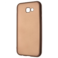 Чехол накладка J-Case THIN для SAMSUNG Galaxy A7 2017, силикон, цвет розовое золото.