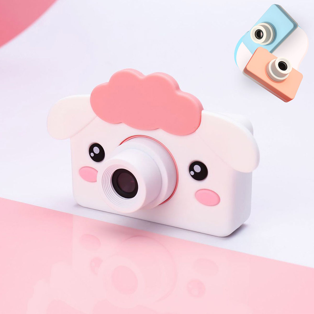 Детский фотоаппарат (игрушка), силиконовый сменный чехол "Овечка".