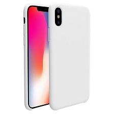Чехол накладка Nillkin для APPLE iPhone X, силикон, волокно, цвет белый.