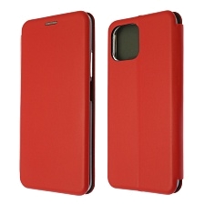 Чехол книжка STYLISH для XIAOMI MI 11 Lite, экокожа, визитница, цвет красный