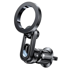 Автомобильный магнитный держатель YESIDO C157 для смартфона, в решетку воздуховода, цвет черный Автомобильный магнитный держатель YESIDO C157 для смартфона, в решетку воздуховода, цвет черный