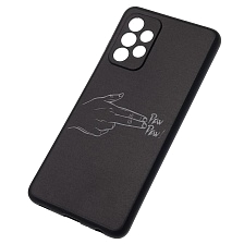 Чехол накладка для SAMSUNG Galaxy A52 (SM-A525F), силикон, рисунок Pew pew!
