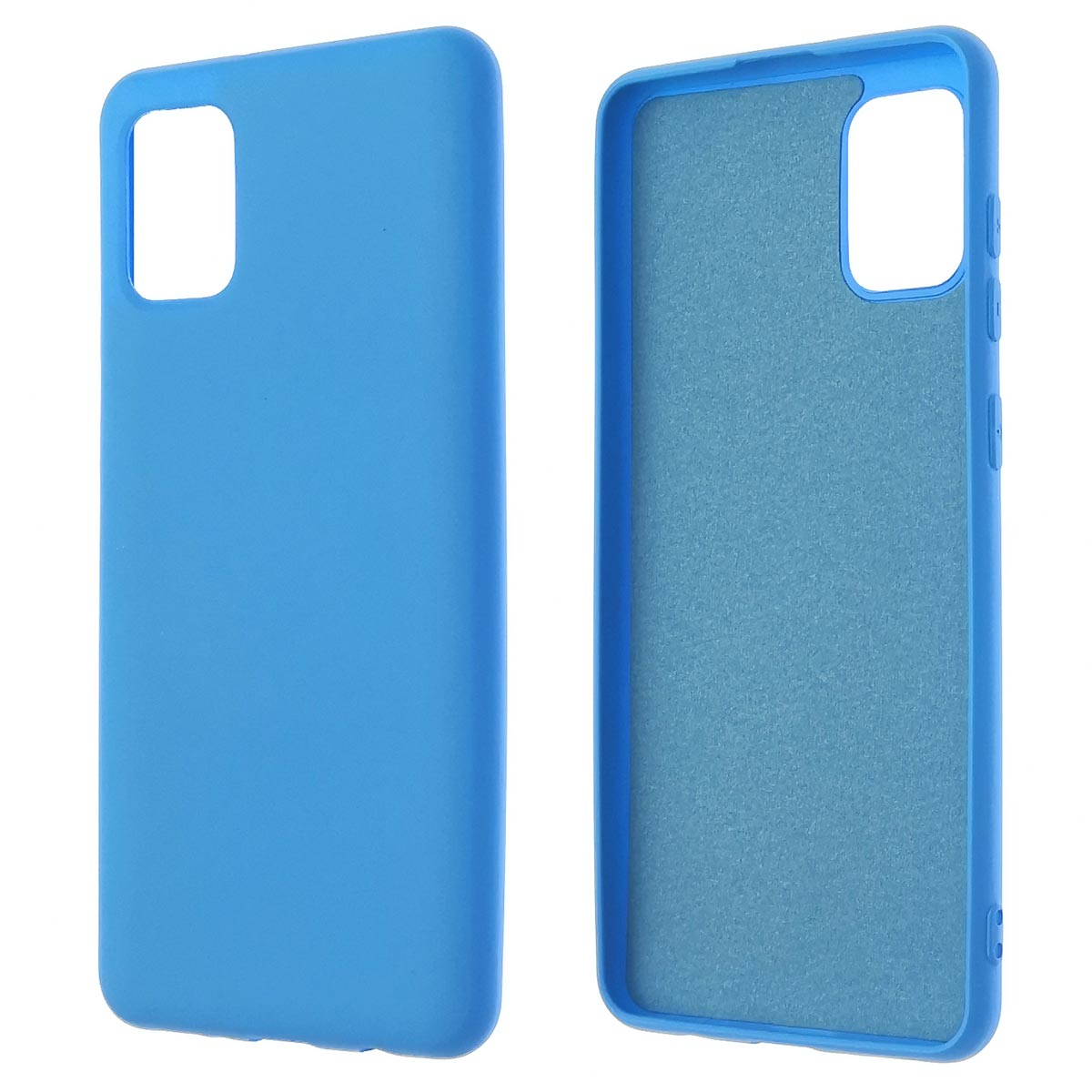 Чехол накладка NANO для SAMSUNG Galaxy A31 (SM-A315), силикон, бархат, цвет голубой